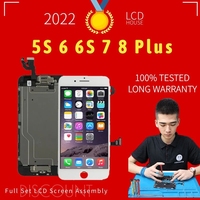 Wyświetlacz AAA do iPhone'a 5 5S 5SE 6 6S 7 8 Plus 7P 8P Ekran LCD Pełny zestaw wyświetlacza Wymiana digitizera ekranu dotykowego Pantalla + kamera Czarno-białe szkło LCD z 5-letnią gwarancją 6